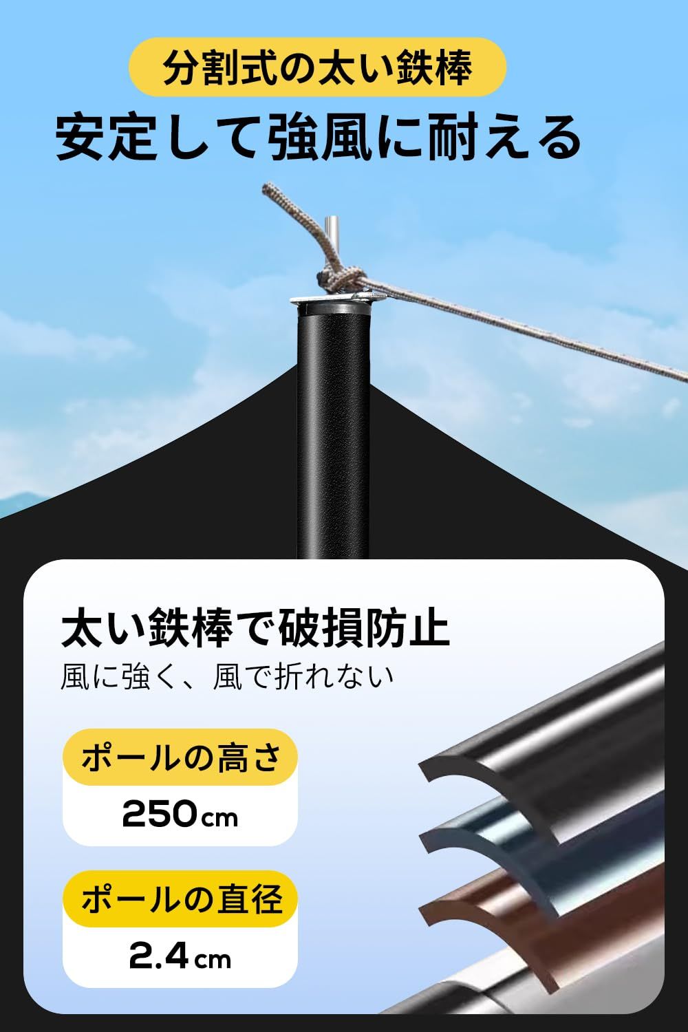 テントとの取り組み 撥水加工