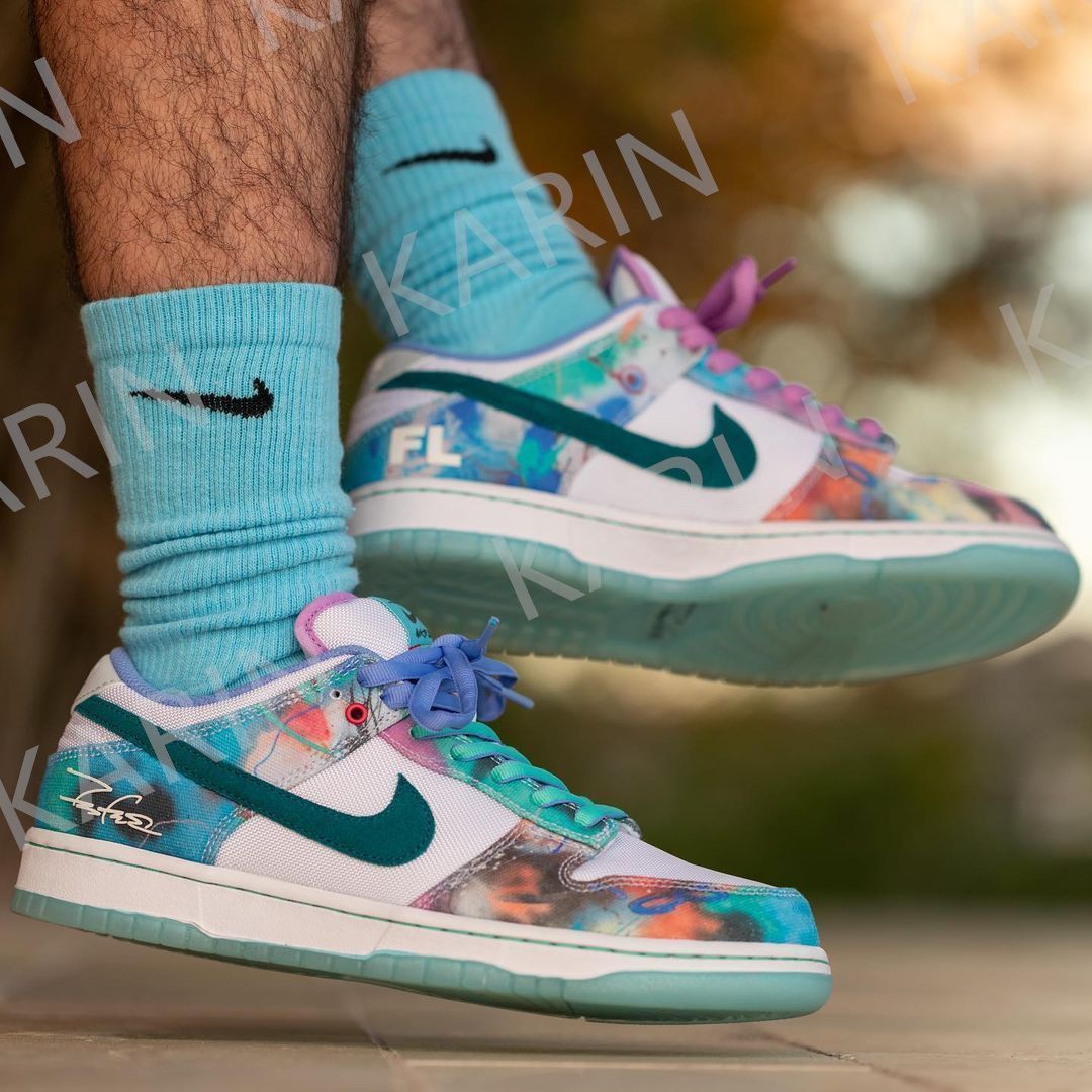 Nike Dunk スニーカー ティール/ホワイト APRIL SKATEBOARDS × Nike SB Dunk Low Pro QS 