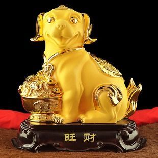 犬 イヌ 元宝 金 ゴールド 金色 黄金 風水グッズ 元寶 置物 オブジェ 運 健康運 出世運 家庭運 家内安全 インテリア 玄関 リビング 贈り物 プレゼント 魔除け オフィス 飾品 幸運 財運