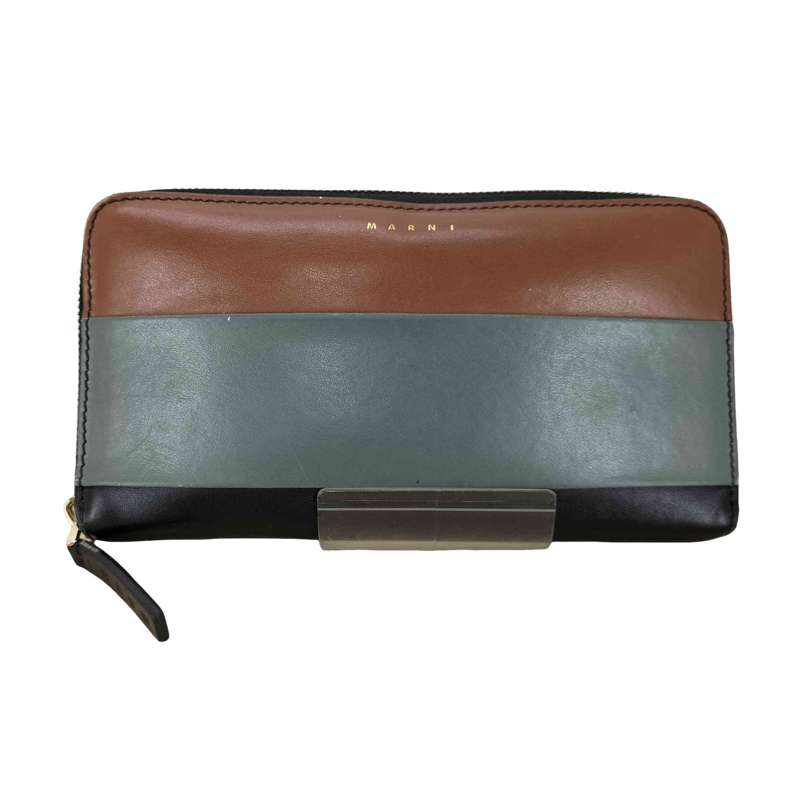 MARNI* マルニ ブランドロゴ レザー 長財布 バイカラー MARNI マルニ ロゴ 長財布（小銭入れあり） レザー レディース