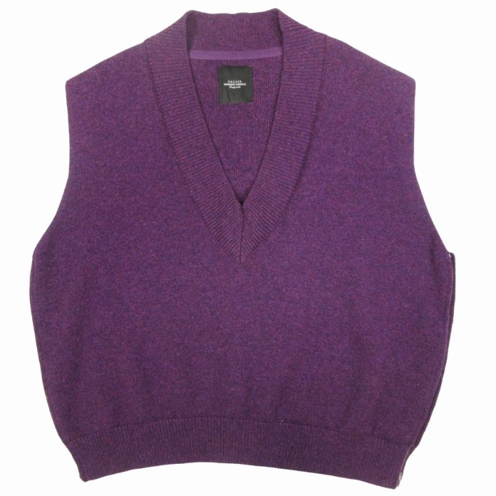 良品 18aw UNUSED アンユーズド V-neck knit vest US1499 Vネック  