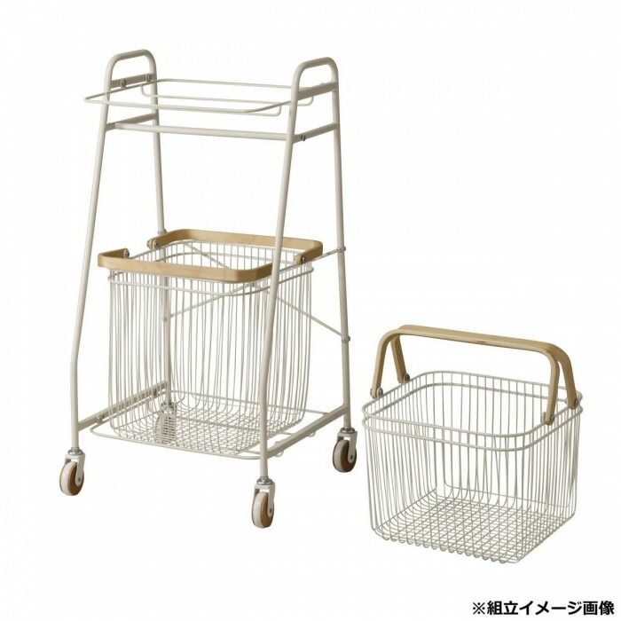 弘益 KOEKI MASH リヴ キャリーバスケットワゴンS ホワイト LIVCS2WH