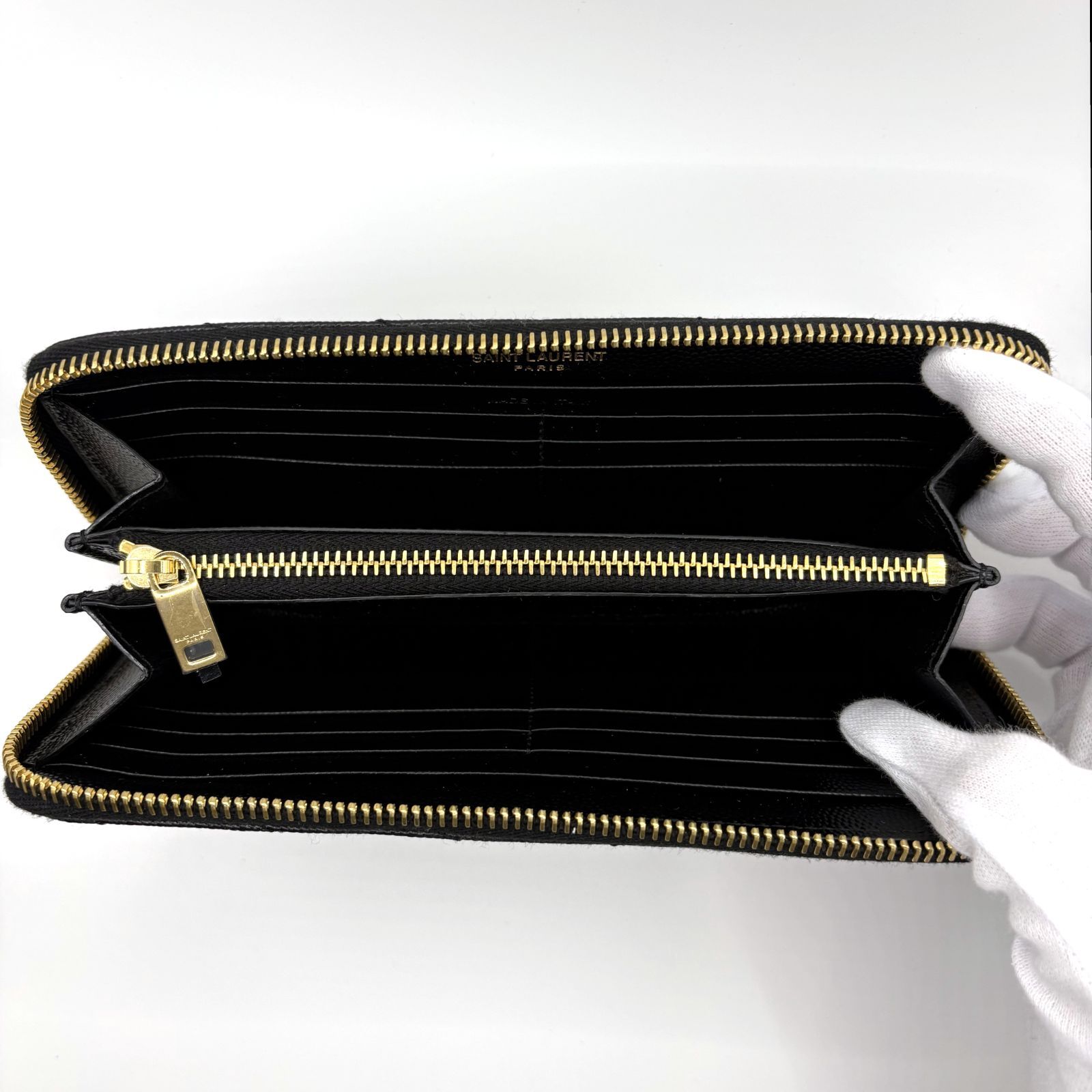 新品未使用訳アリ】SAINT LAURENT 長財布 カサンドラ ブラック 黒
