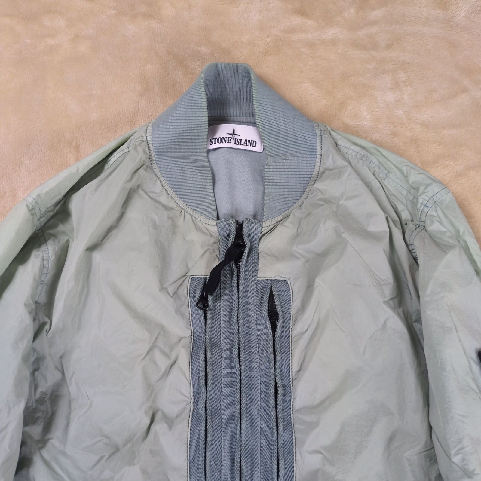 希少】STONE ISLAND ガーメントダイ クリンクルボンバージャケット 