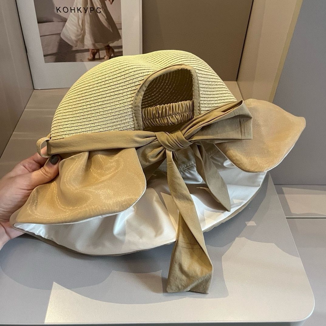 日焼け防止に最適な名媛スタイルの折りたたみ な帽子