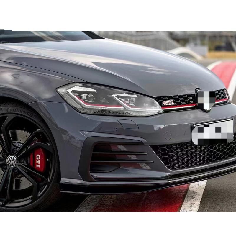 VW ゴルフ7.5 GTI TCR対応 フルエアロ3点セット フロントリップ＋リアディフューザー＋リアウイング ABS製 カスタム 外装パーツ グロスブラック DL14LYX人気注目