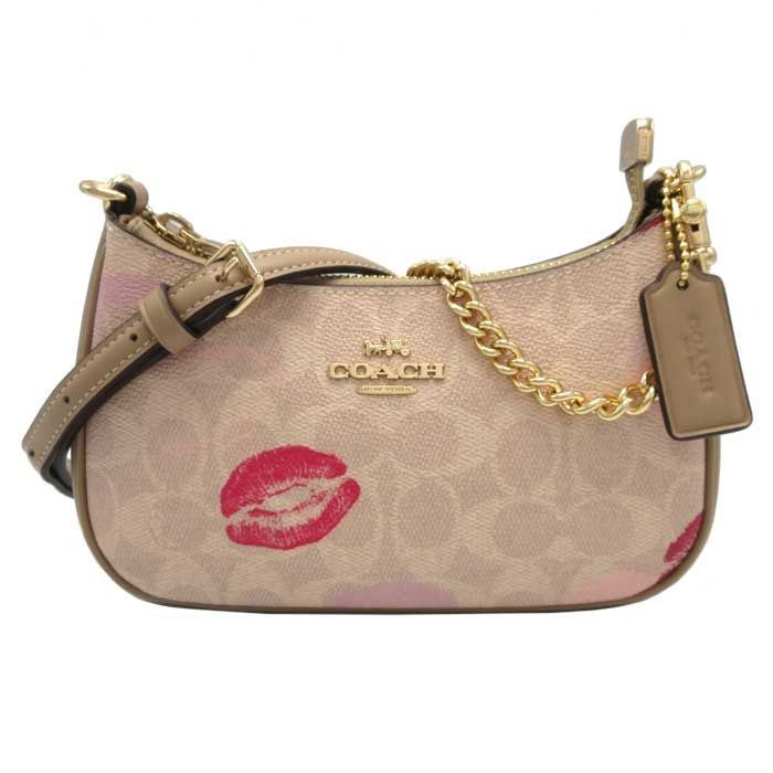 コーチ バッグ ショルダーバッグ COACH TERI シグネチャー リップ プリントミニ 2WAY 斜め掛け CZ943 IMSAS サンドマルチ アウトレット レディース