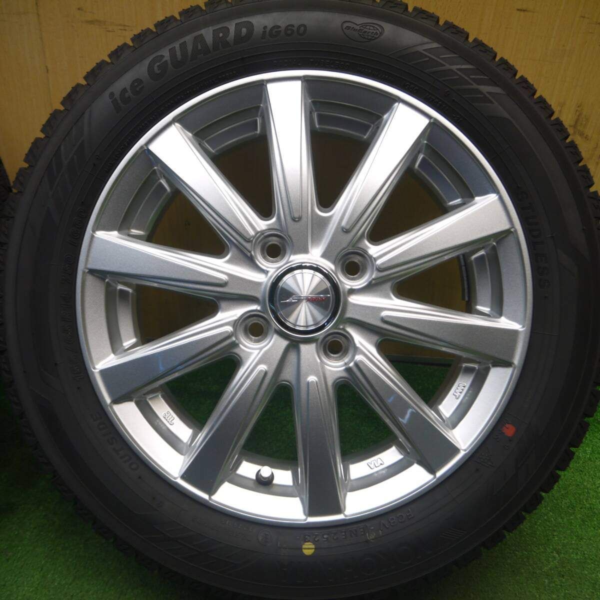 超バリ溝 23年 キレイ ほぼ10分 スタッドレス 155 65R14 ヨコハマ アイスガード iG60 JOKER ジョーカー 14インチ PCD100 4H 5021006Hス FFCRYSTALESIA_COM