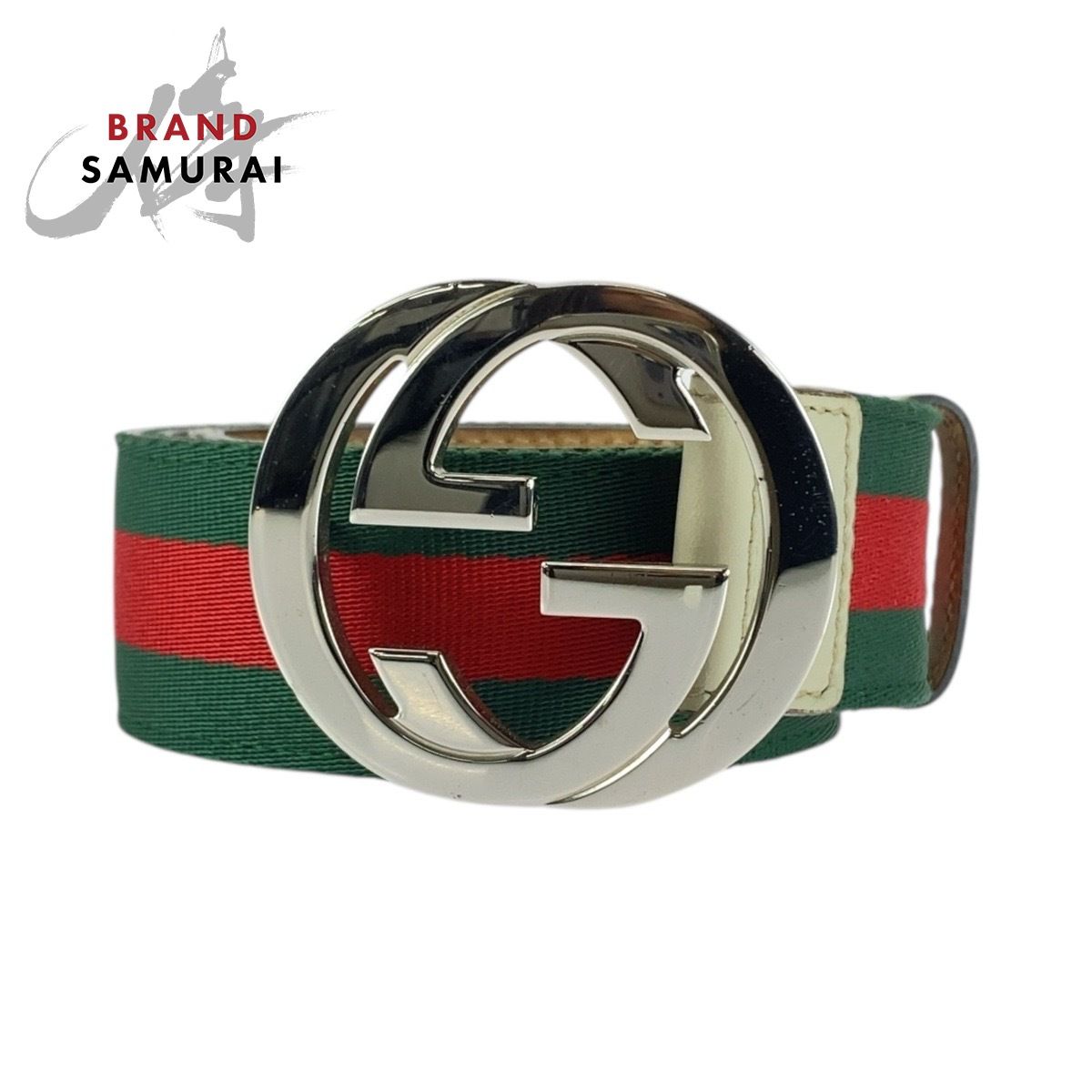 GUCCI グッチ シェリーライン インターロッキング 95cm|38インチ マルチカラー キャンバス|レザー 114984 ベルト メンズ 505472