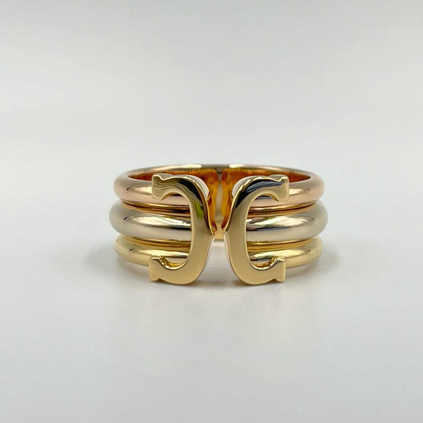 カルティエ CARTIER リング・指輪 2C スリーカラー リング K18イエローゴールド/K18ホワイトゴールド,K18ピンクゴールド ゴールド系 レディース