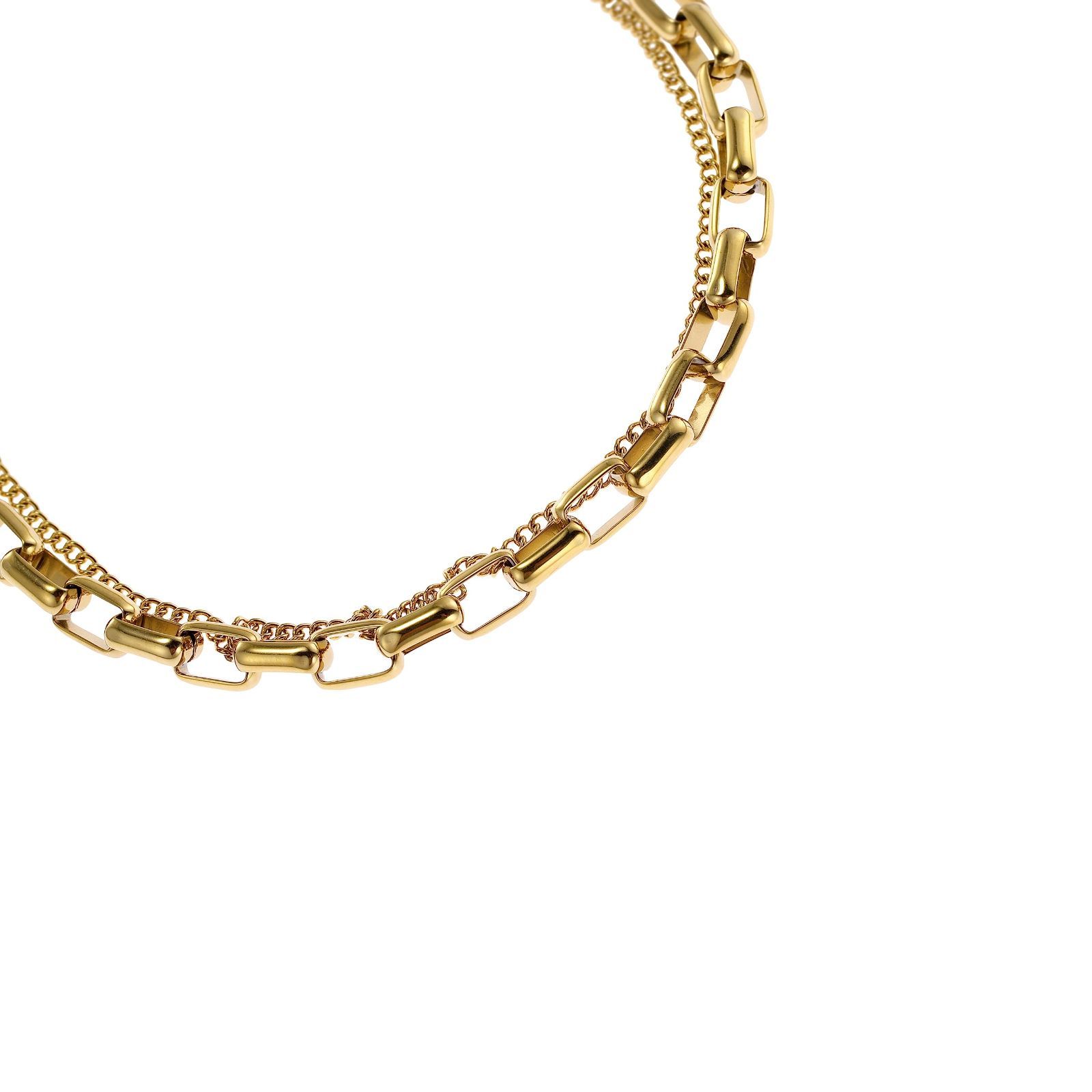  チェーンブレスレット ステンレススチール ゴールドトーン ESSENTIALS CORE ARCHIVAL レディース フォッシル ブレスレット アクセサリー