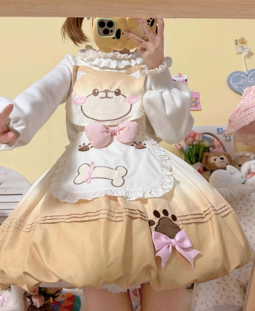 LT-102 豪華姫系 lolita 可愛 レトロ風 オリジナル 洋服 ロリータ ワンピース 美しい刺繍