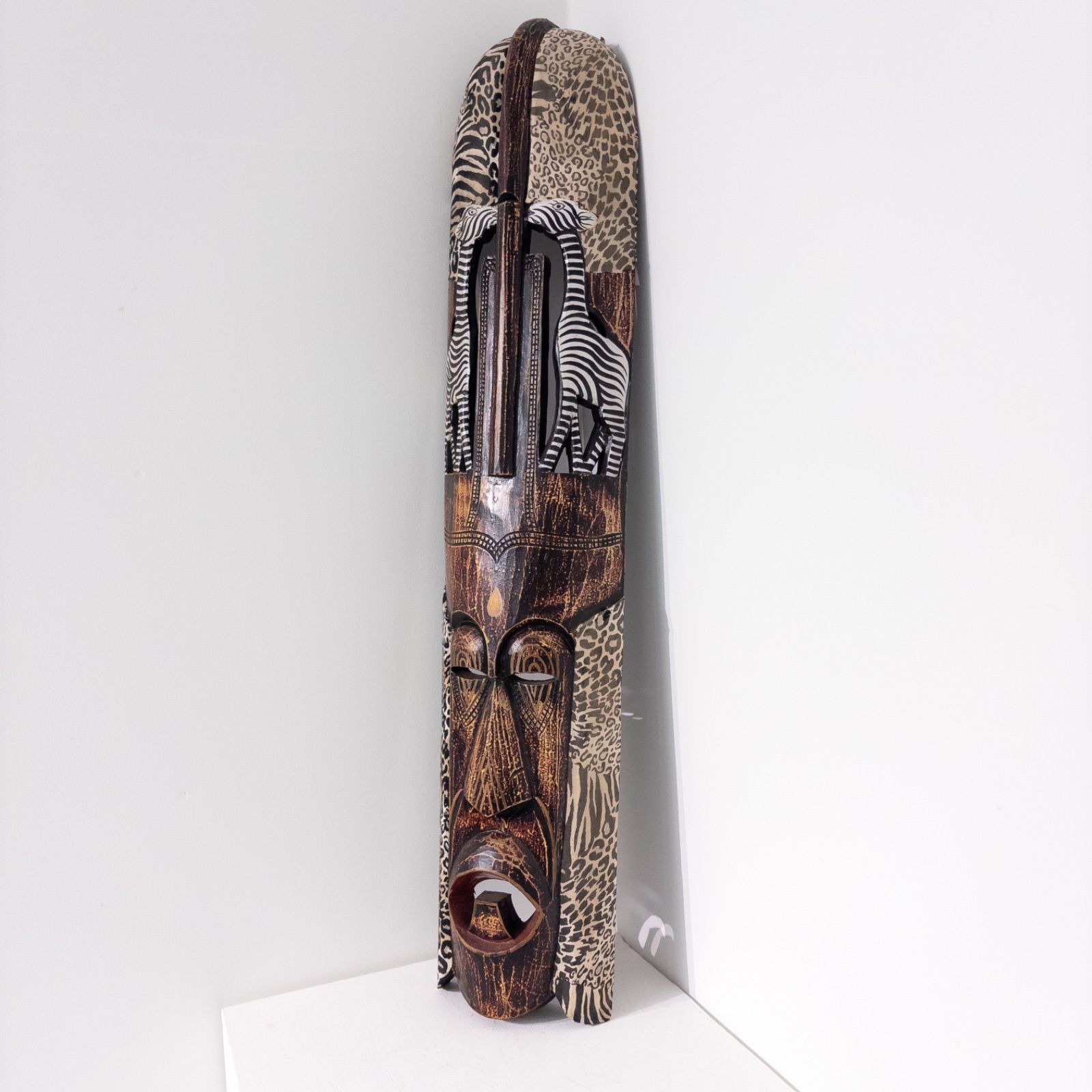 African Primitive Souvenir Wooden Mask from Kenya