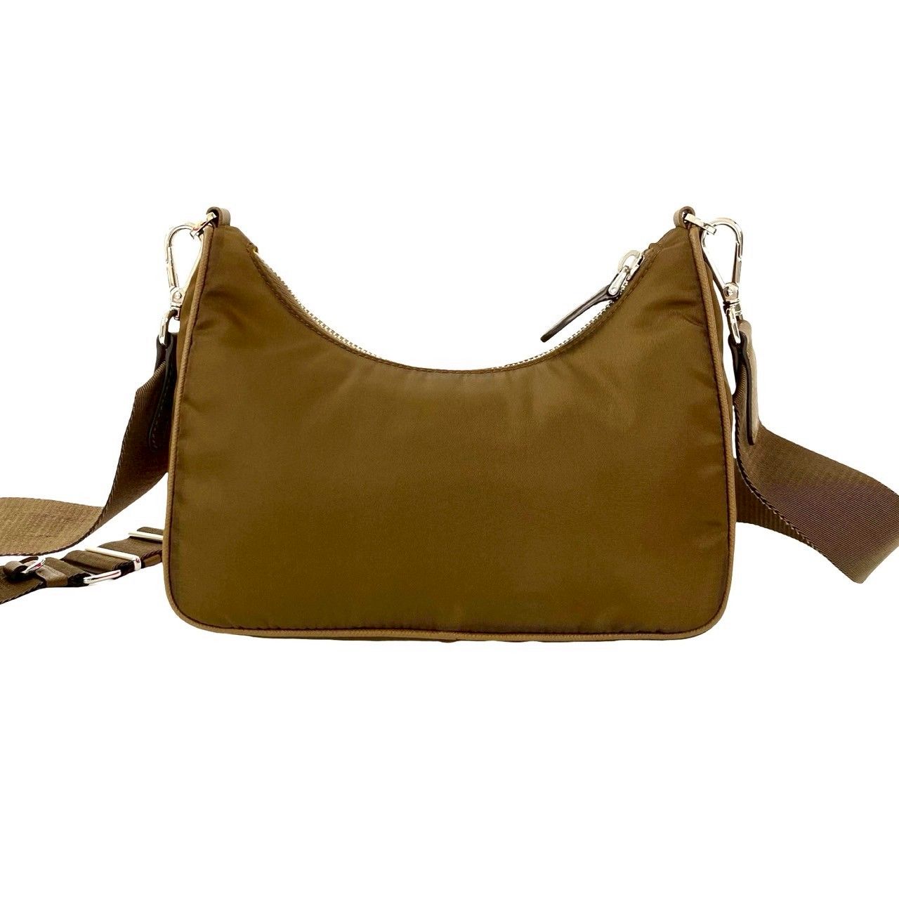 極 美品 希少品 PRADA プラダ 三角ロゴ 金具 ナイロン サフィアーノ