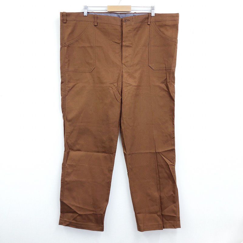 【Deadstock】Italian Prisoner Work Pants イタリア軍 プリズナー ワークパンツ 無地 サイズ：60/3 (W48) ビッグサイズ 大きいサイズ ブラウン【UR】