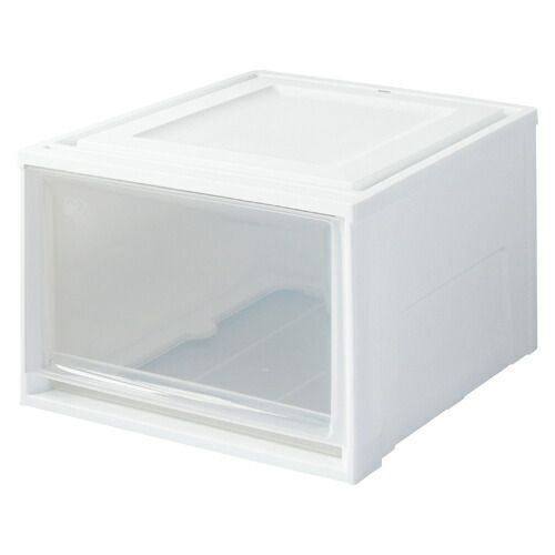 （まとめ） 多目的収納ボックス アイリスオーヤマ チェストＢＣシリーズ ホワイト／クリア BC-LD 4967576203548 仕様：深型 1個【×3セット】