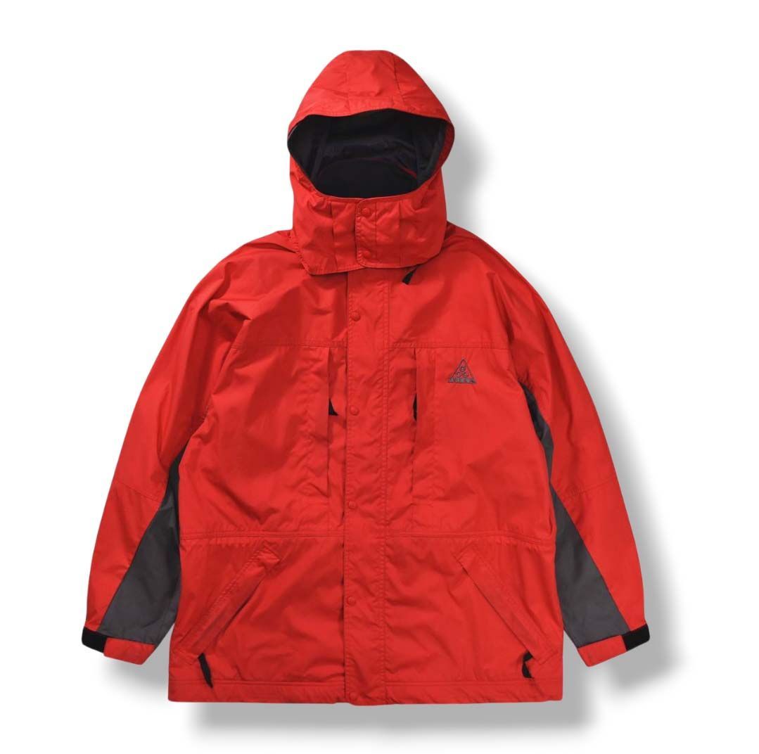 90sヴィンテージ ナイキ NIKE acg CLIMA FIT Jacket クライマフィット マウンテンジャケット マウンテンパーカー フーディー マウンパ L レッド メンズ