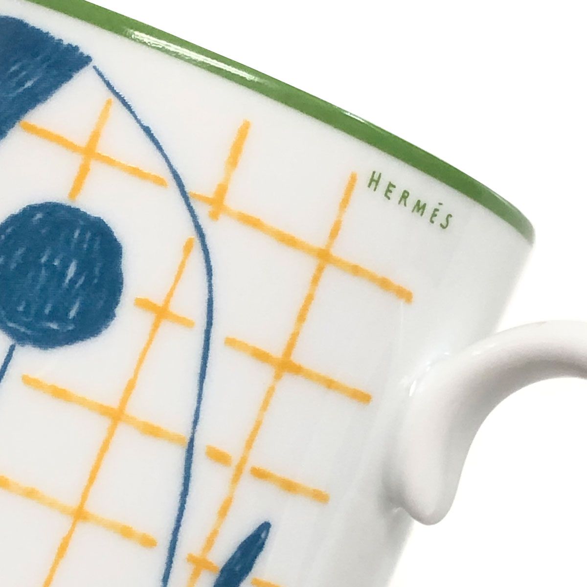 エルメス 食器 マグ HERMES 043031P A WALK IN THE GARDEN ウォーク イン ザ ガーデン マグカップ 単品 ブルー＋イエロー＋グリーン系マルチ WWW_SKLAD-KIRPICHA_RU