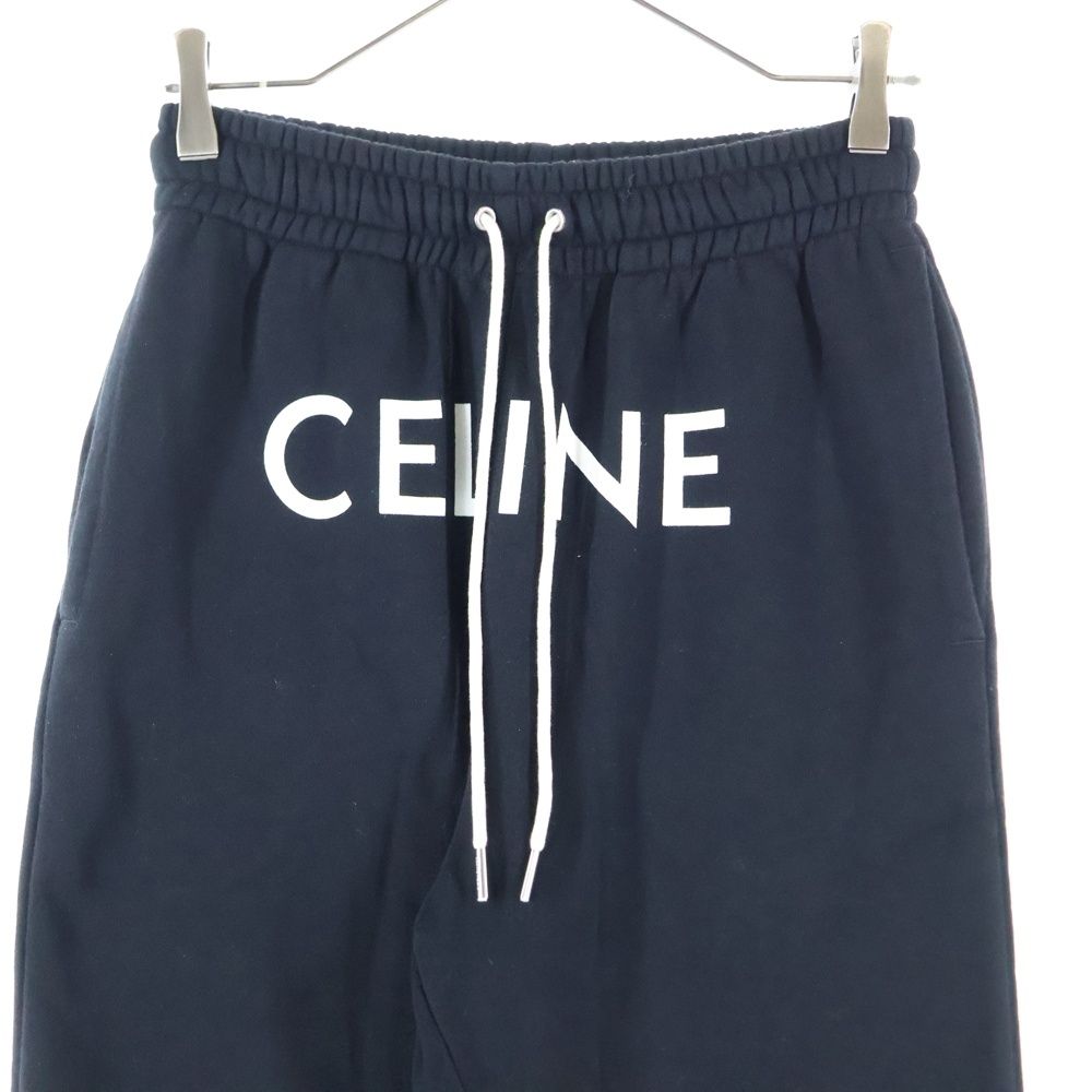 CELINE セリーヌ 22SS フロントロゴプリント スウェット ジョガーパンツ ブラック 2Z056670Q KIN-KAAI_COM