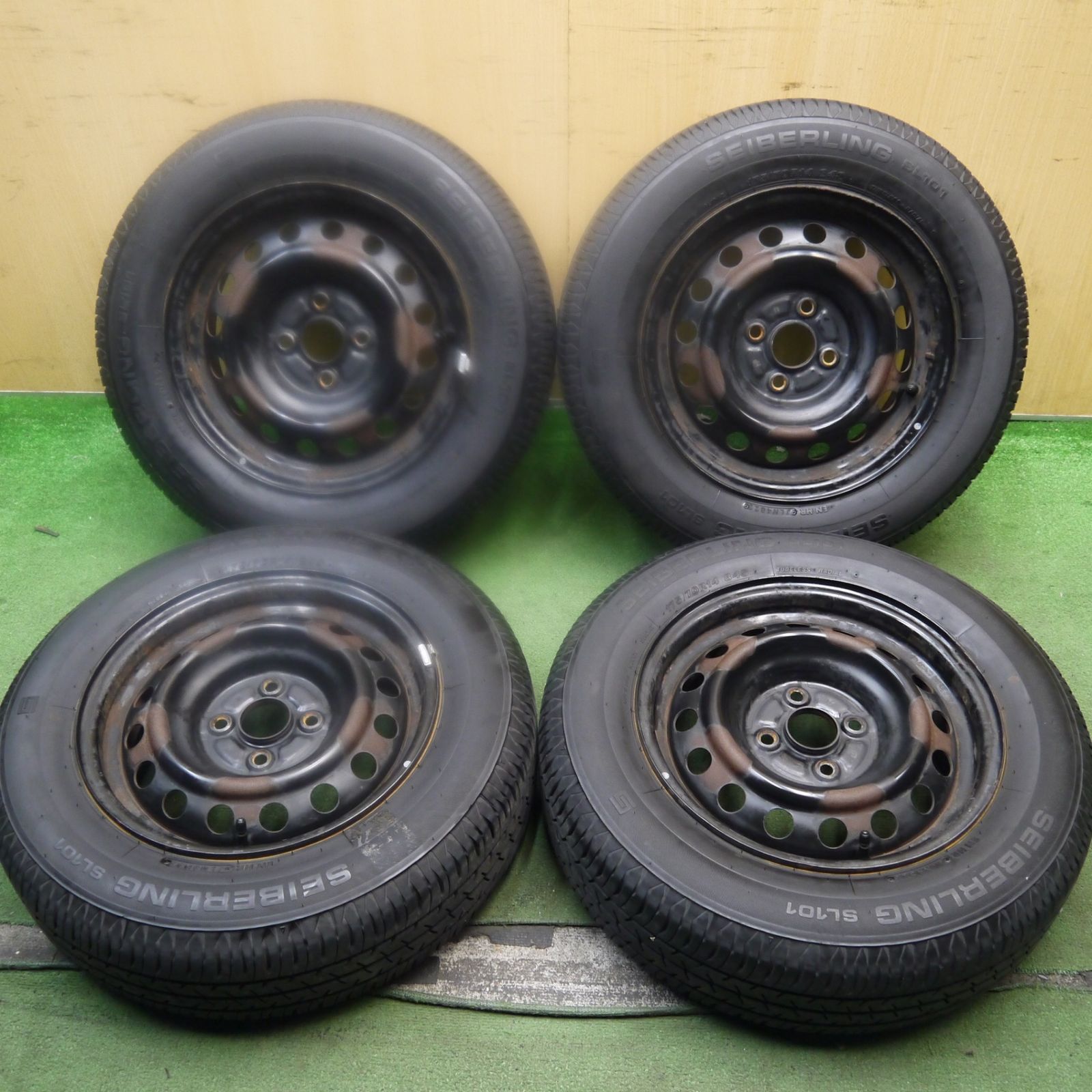 4本価格 23年 175 70R14 セイバーリング SL101 スチール ホイール 14インチ PCD100 4H 5100304Hノ