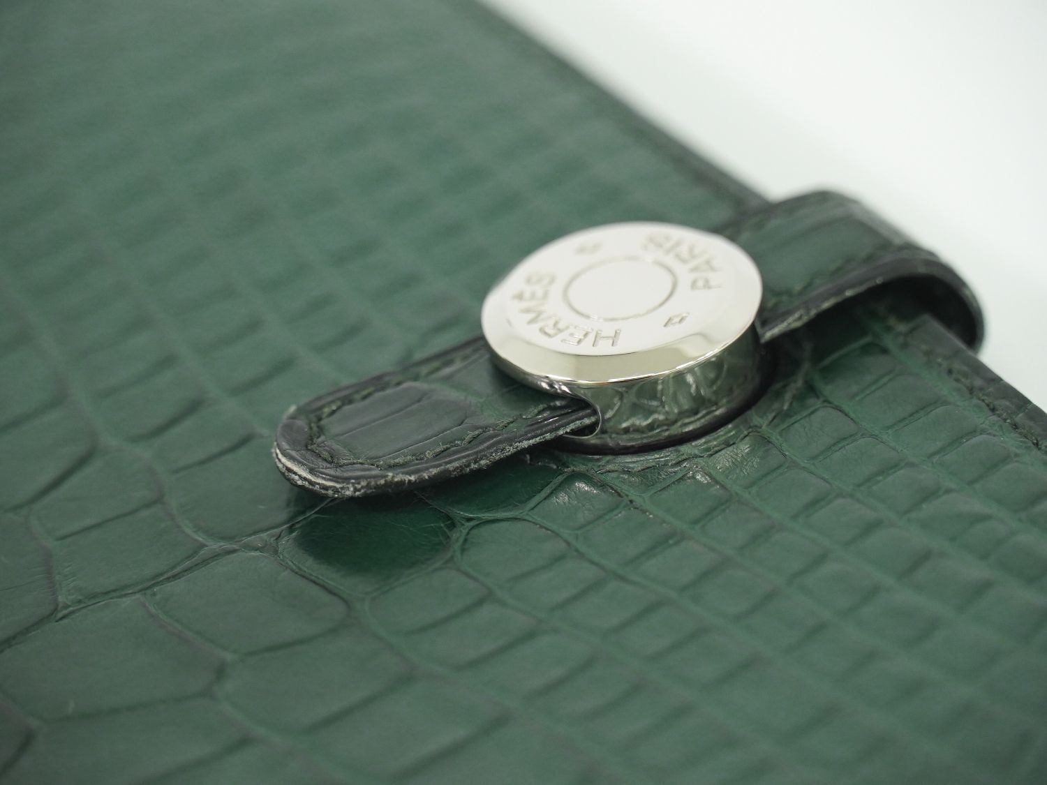 本物 エルメス HERMES ドゴン GM アリゲーター レザー 長財布 ロング  