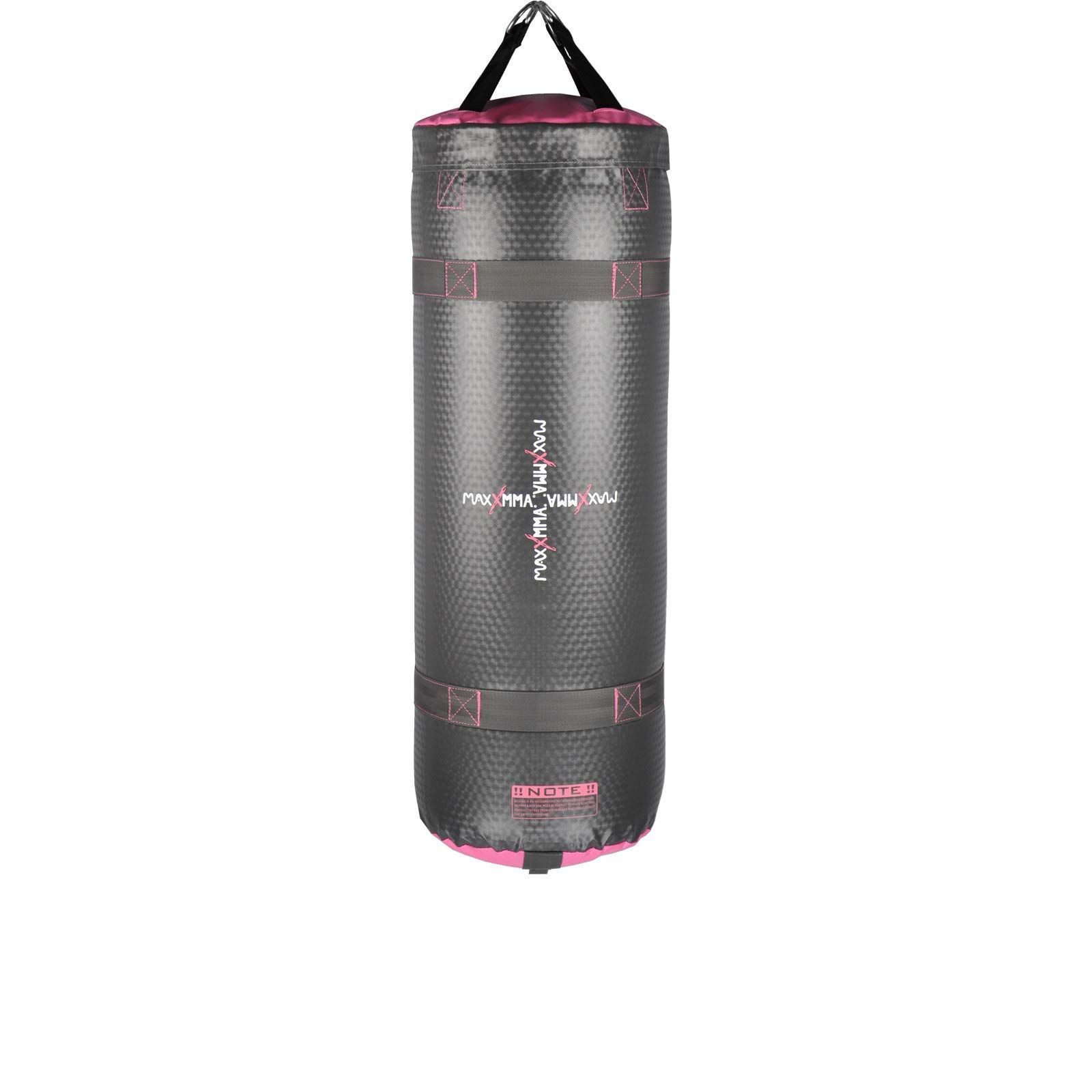 【人気商品】4-in-1 トレーニングu0026フィットネス ウォーター＆エアーヘビーバッグ サンドバッグ 重量に調整可能 32~55kg MaxxMMA MMA パンチングバッグ(グレー/ピンク)
