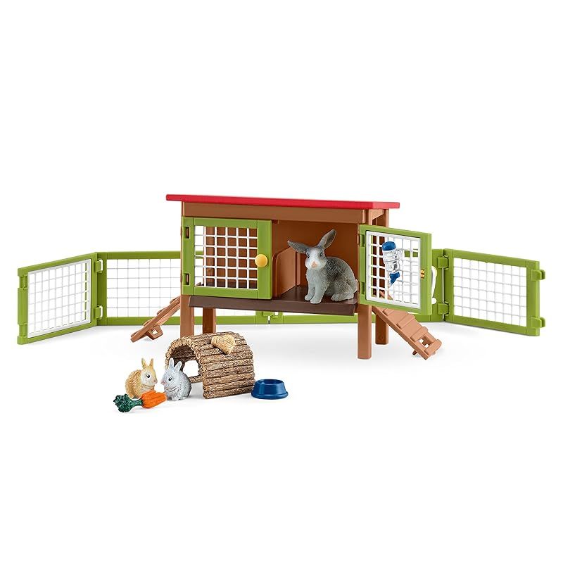 シュライヒ ファームワールド ウサギ小屋セット フィギュア 0