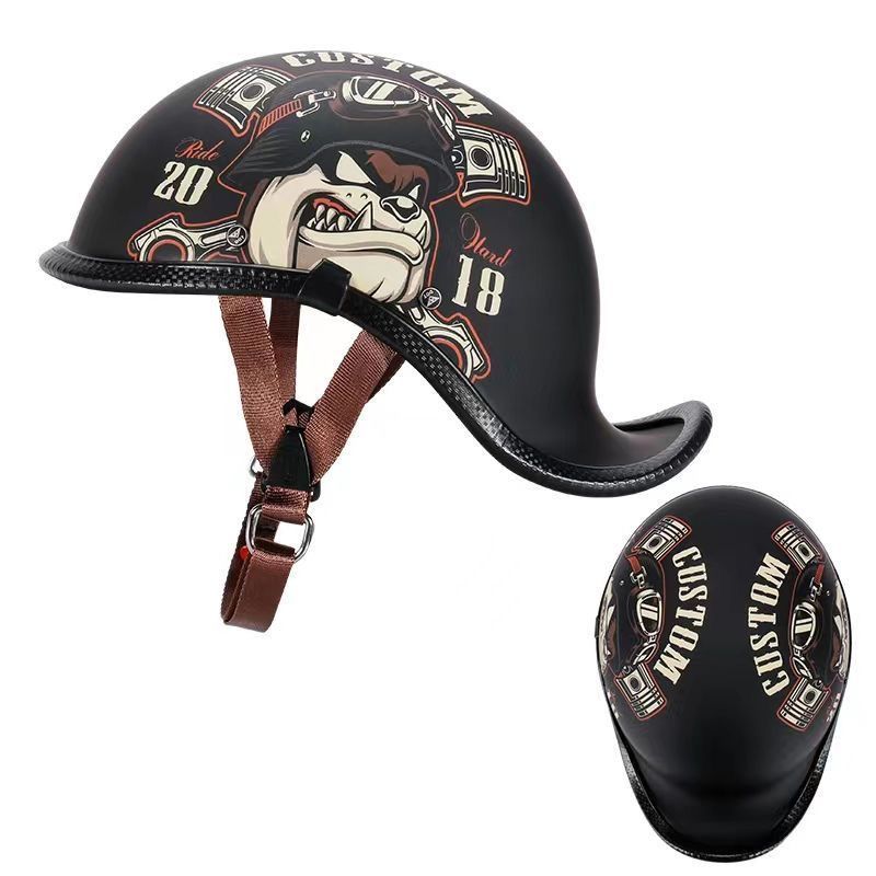 艶消しブラック黒い半キャップ ハーフヘルメット 半帽子原付ヘルメット