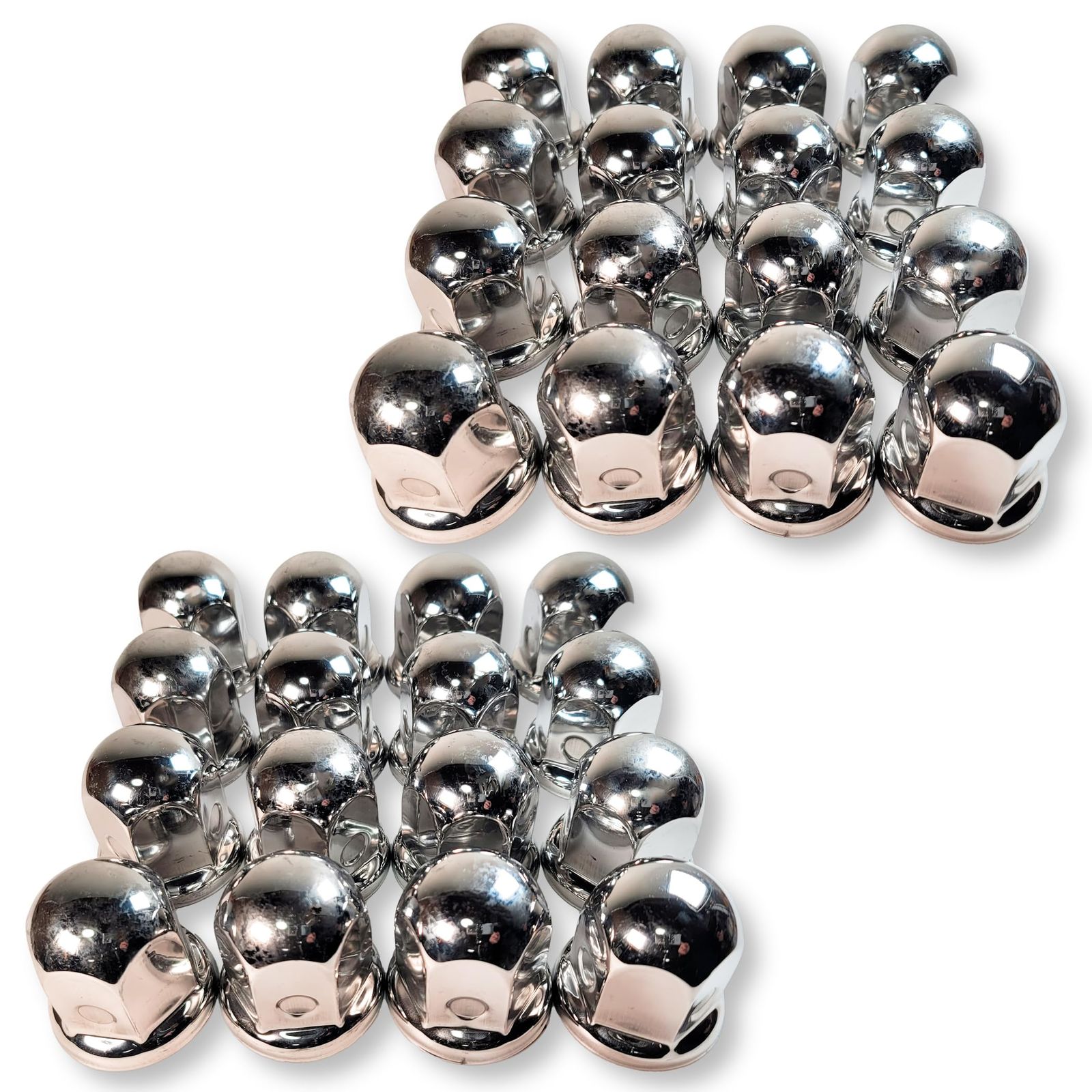 ナットキャップ ステンレス製 JIS41mm 高さ55mm カバー 鏡面仕上げ 6 8穴用 大型 トラック ダンプ デコトラ カスタム 汎用品 ドレスアップ 32個セット 予備