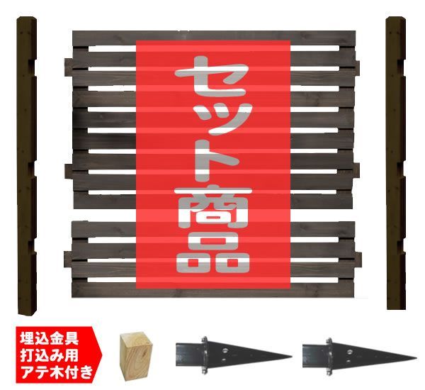 ガーデンガーデン ボーダーフェンス スタンダード ミドルタイプ1面用セット(埋め込み金具) BFST-MDUB