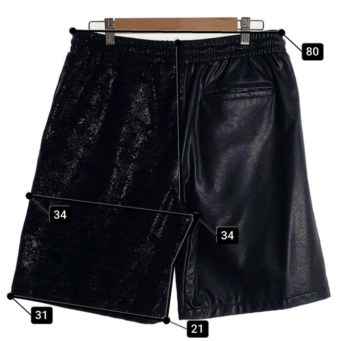 LAST NEST ラストネスト レザー ショート パンツ Last Nest ラストネスト Leather Switching Shorts レザー