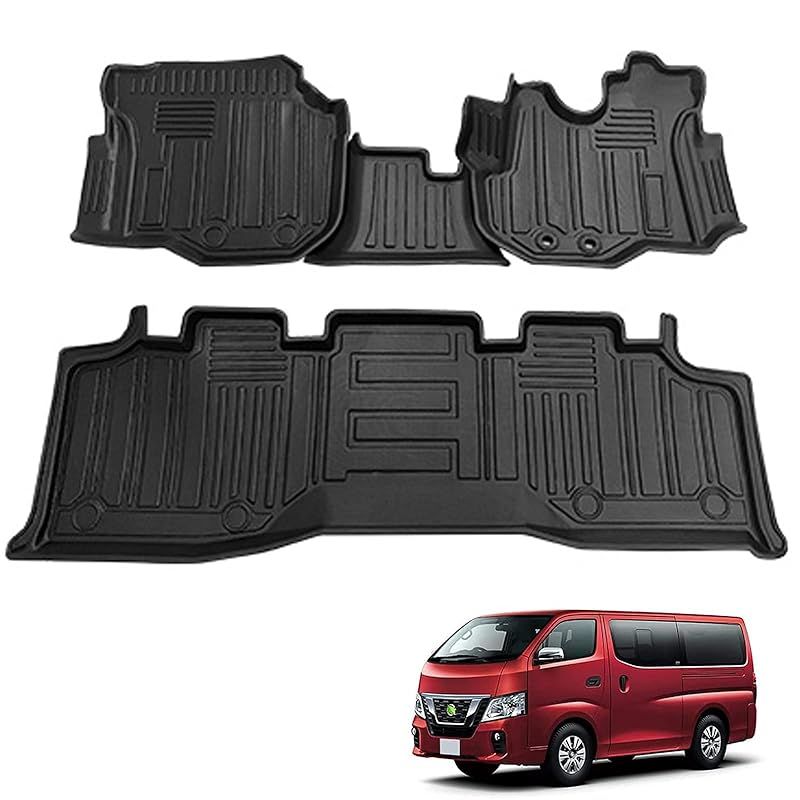 ニッサン NV350 キャラバン E26系 3Dフロアマット 3Dカーマット 車専用 フロアマット 立体カーマット TPE材質 耐汚れ 抗菌効果 防水 滑り防止 保護パーツ カー用品（4PCS）