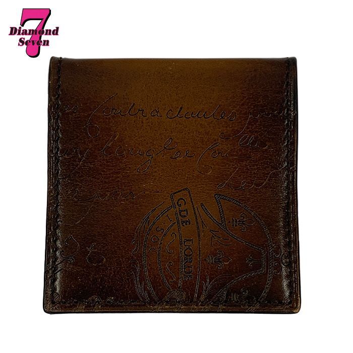 中古】】BERLUTI ベルルッティ オリジン スクリット レザー コイン  