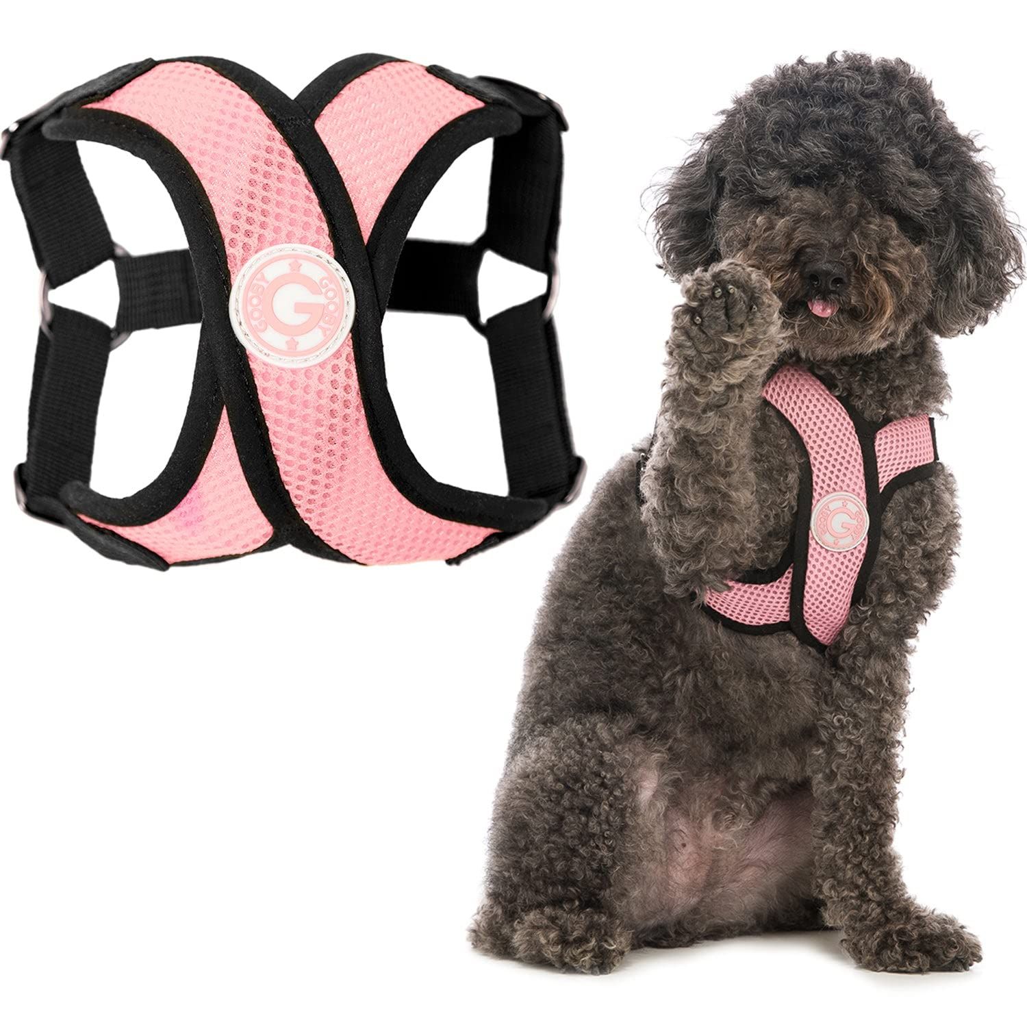 Gooby Choke Free Comfort X ステップイン 犬用ハーネス S ピンク ピンク Small chest 12.5-16
