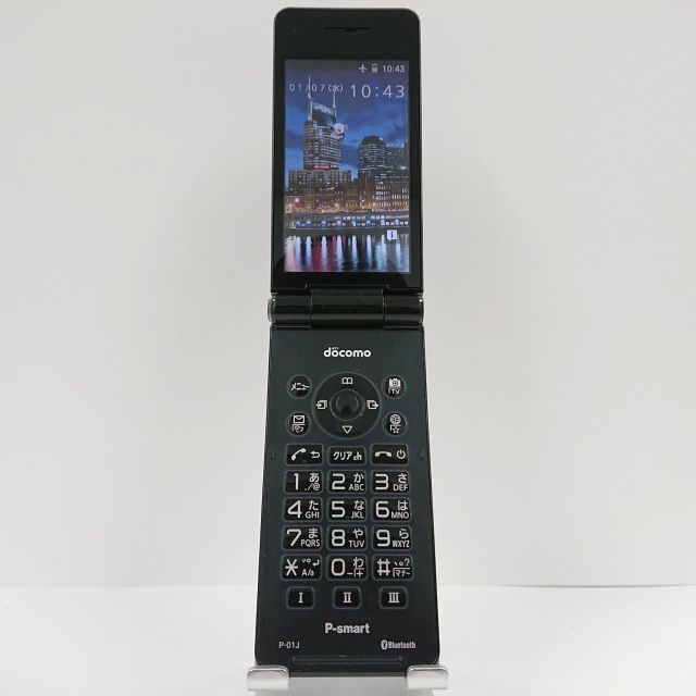 P-smart ケータイ P-01J docomo ブラック 送料無料 本体 c07608