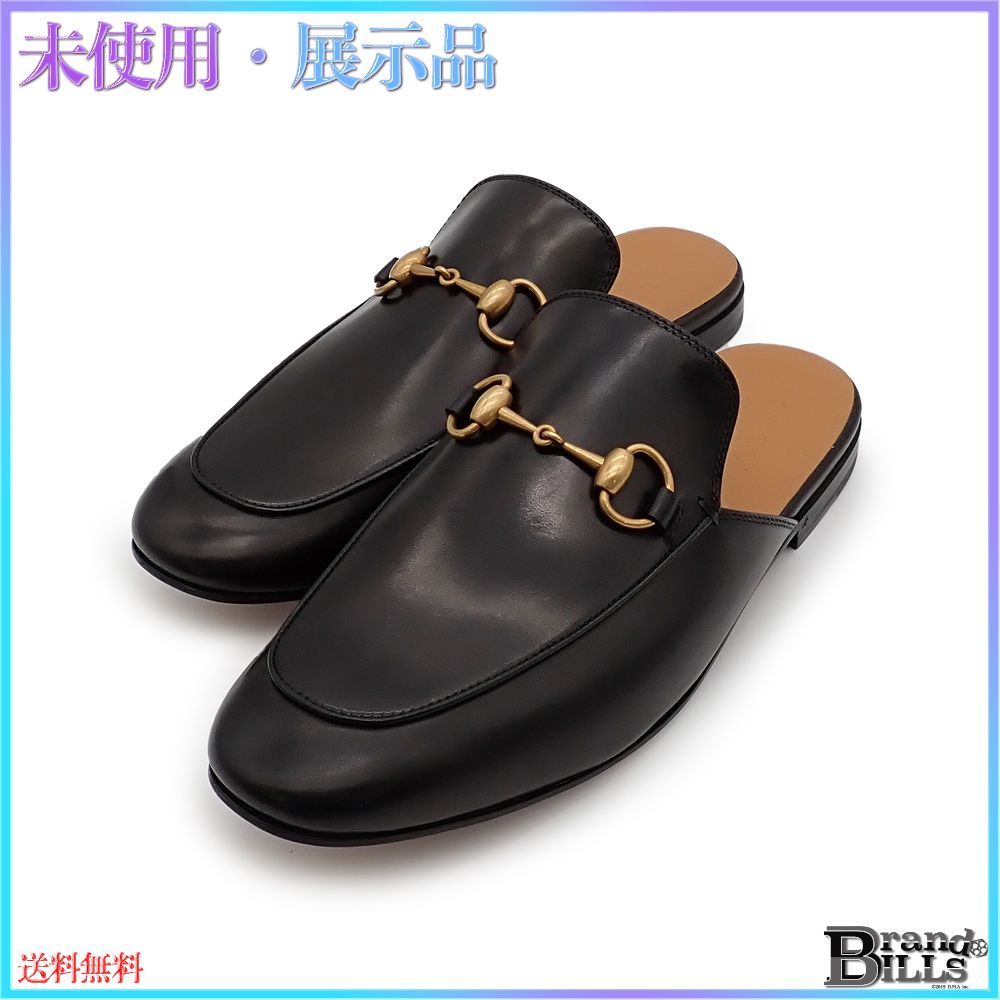 グッチ プリンスタウン スリッパ ウィメンズ ホースビット フラット ブラック 6 25cm 423513 ♥品