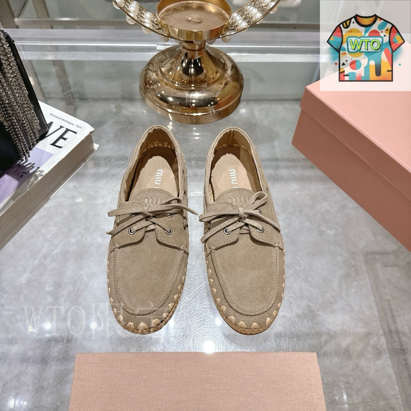 MIU MIU ミュウミュウ 平底ビーンシューズ02-SH58 - メルカリ