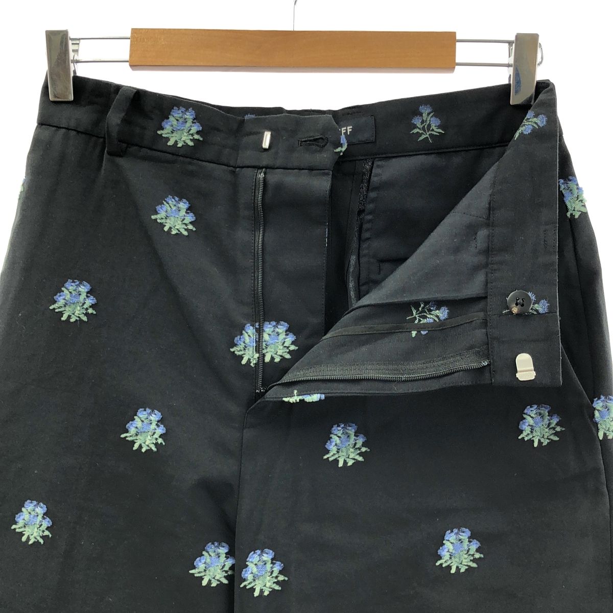 LOEFF / ロエフ | アザミ ジャカード クロップドパンツ | 1 | ブラック