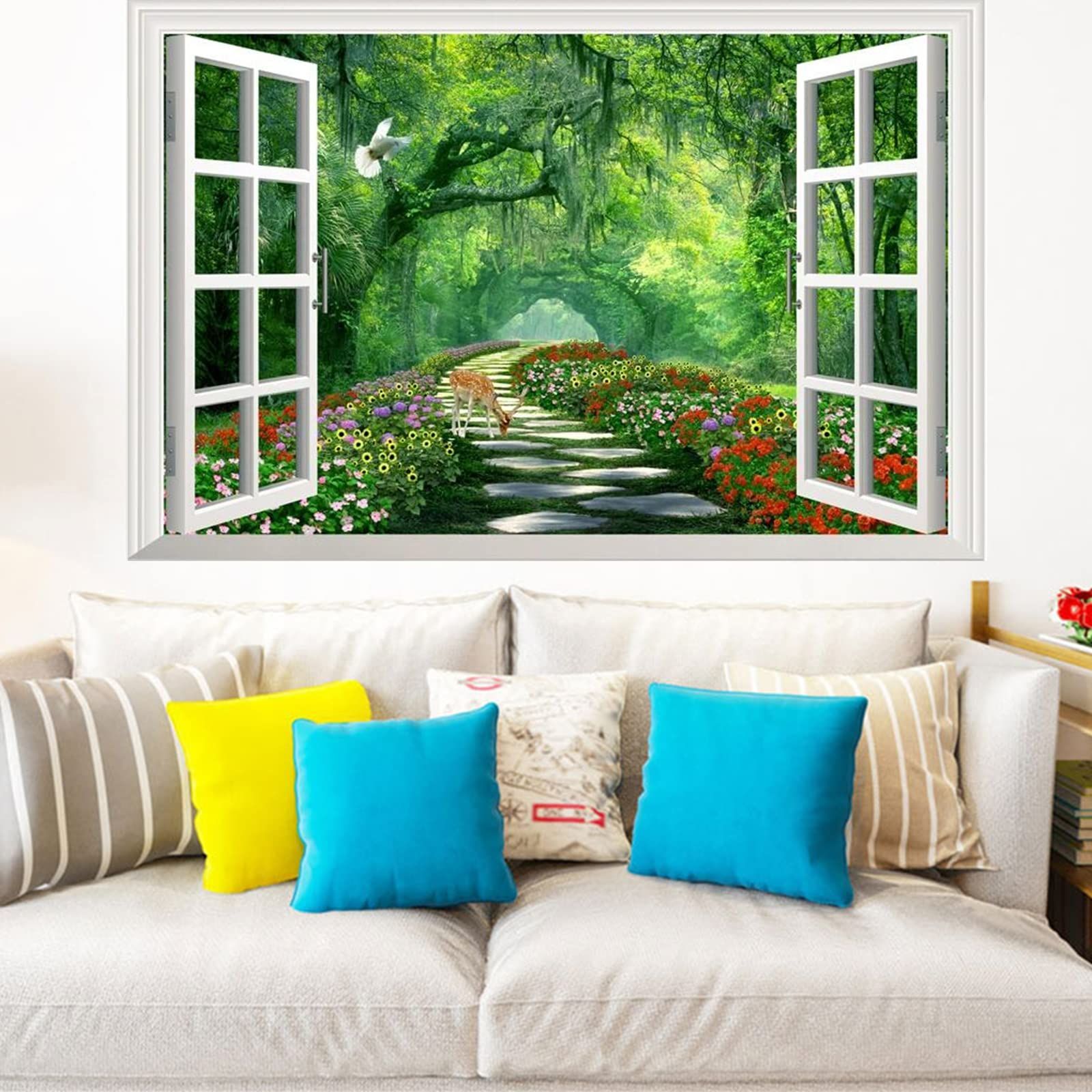 1点限り!! ウォールステッカー 70×45cm 風景 絵画風 壁紙ポスター