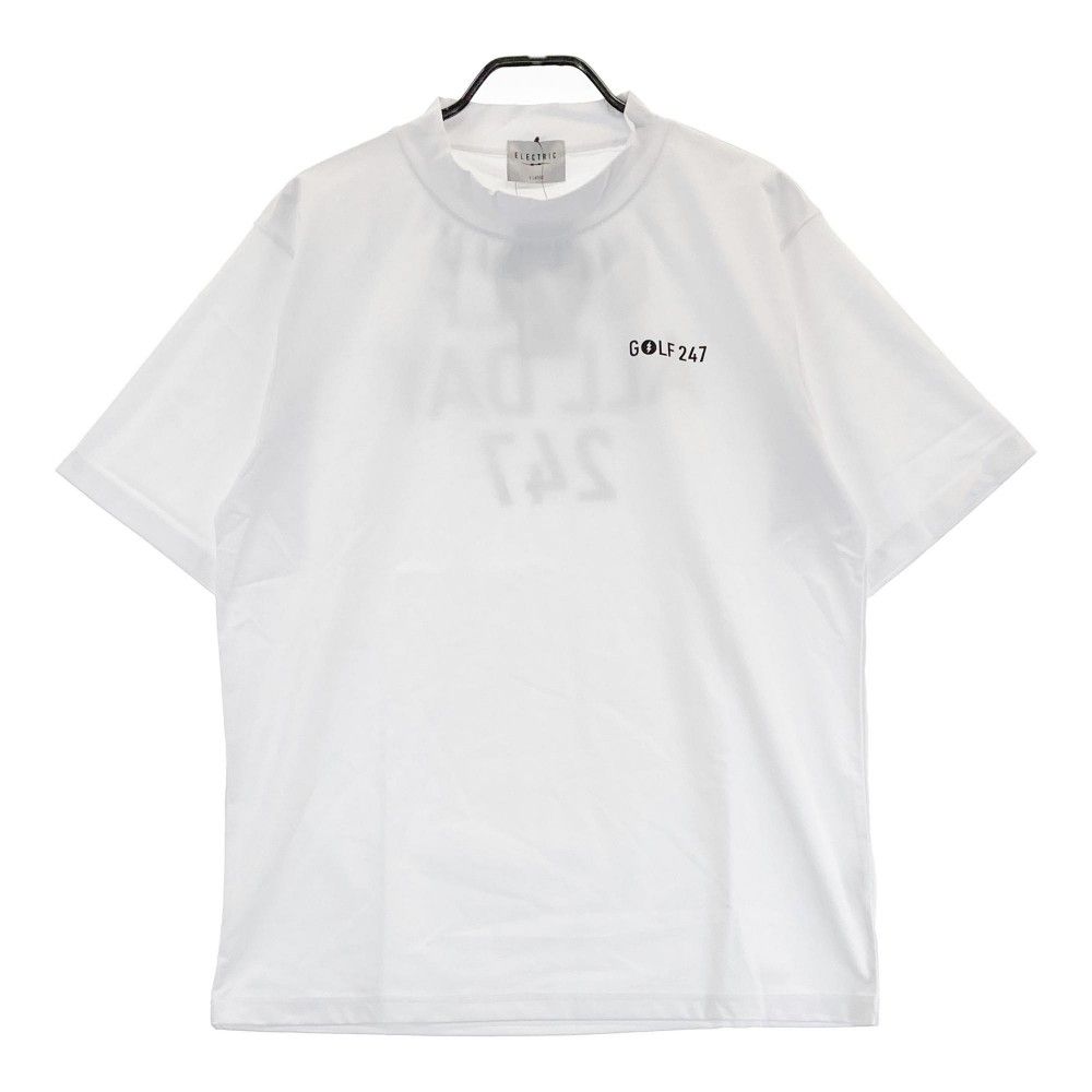 サイズ：XL ELECTRIC ＧＯＬＦ エレクトリック ゴルフ  半袖モックネックTシャツ  ホワイト系 [240101449492] ゴルフウェア メンズ ストスト サイズ：XL ELECTRIC GOLF エレクトリック ゴルフ 半袖