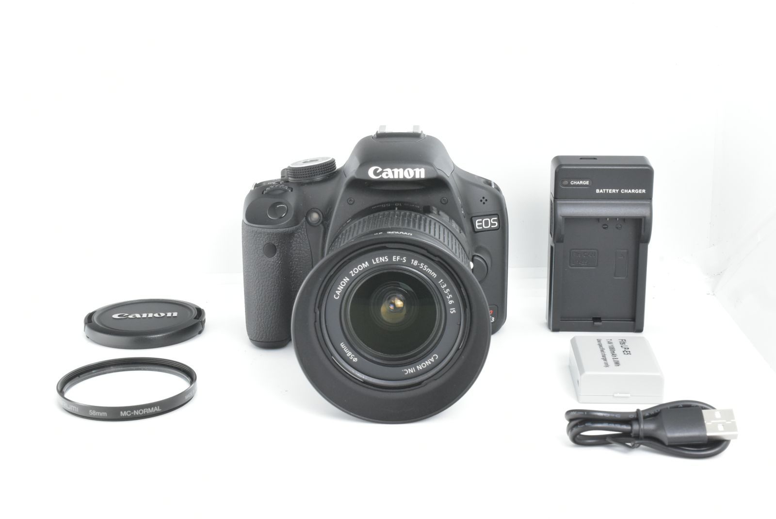シャッターカウント 1648回 Canon EOS Kiss X 3 EF S 18 55 mm f 5 6 IS Lens キャノン デジタル一眼レフカメラ TN JP 1603