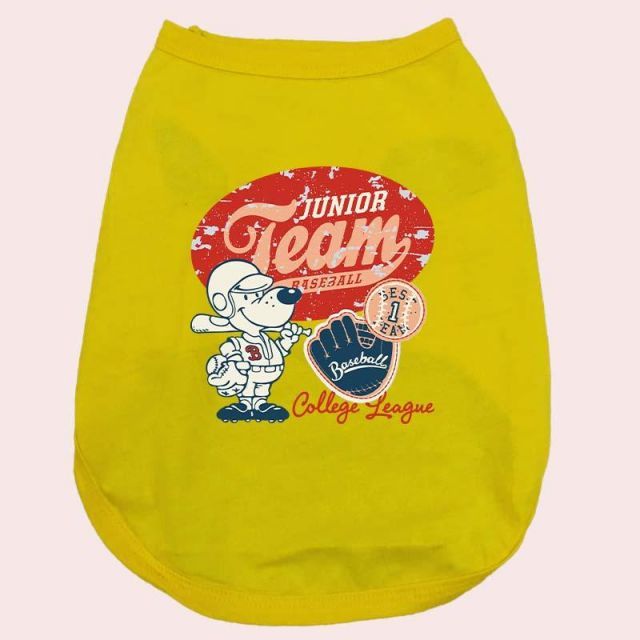 種類8:YELLOW/XL ワンちゃん用 JUNIOR TEAM BASEBALL 犬用
