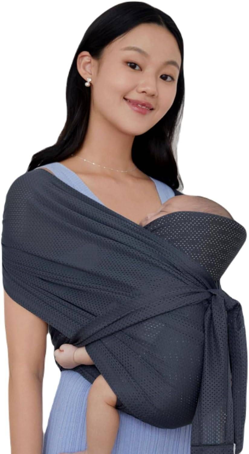 未使用コニー(Konny) 抱っこ紐 FLEX Summer 夏用 AirMesh メッシュ チャコール M-4XLサイズ ベビースリング 赤ちゃん 新生児~20kg リプロス ベビーキャリア