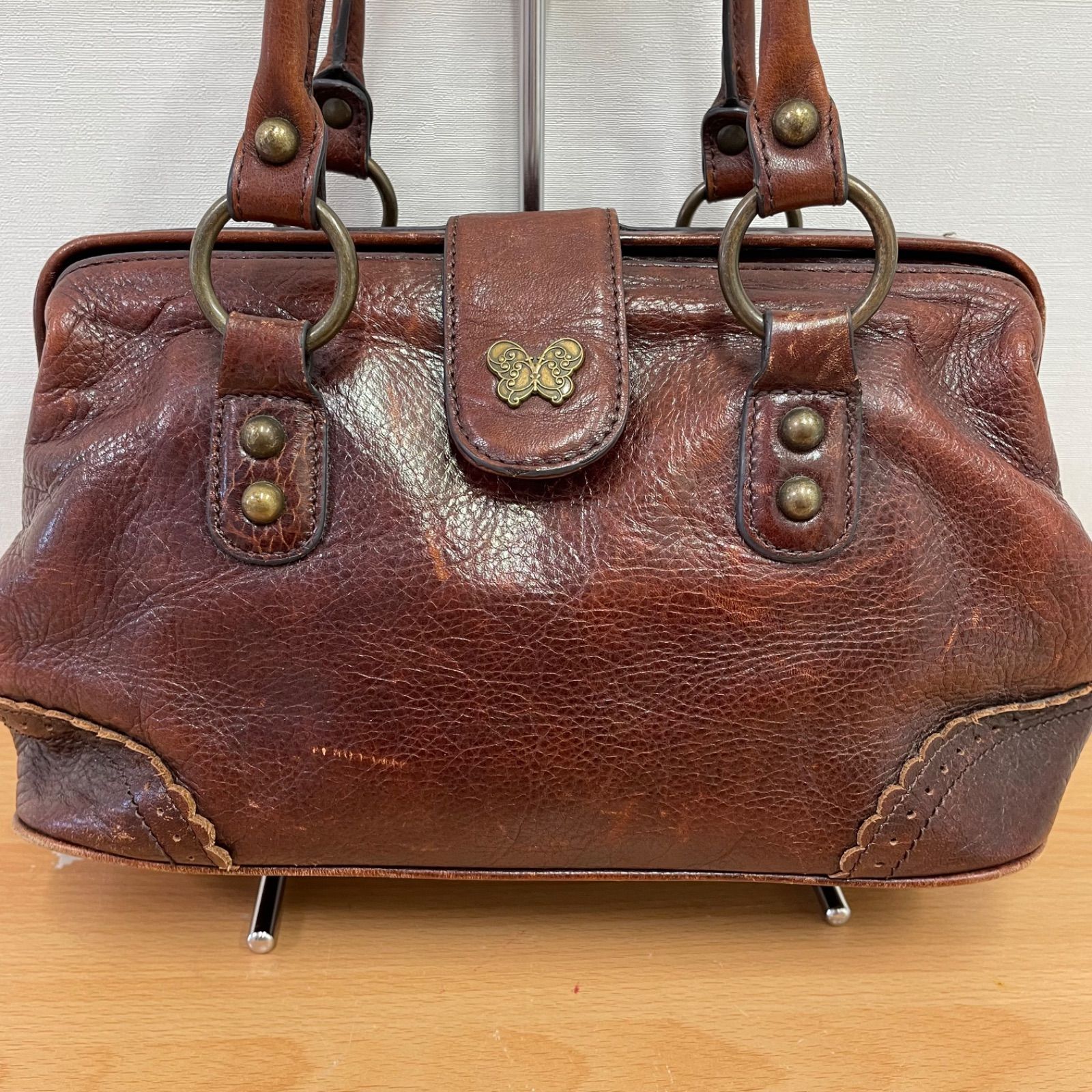 □アナスイ ANNA SUI 2way ショルダーバッグ レザー A25-2000