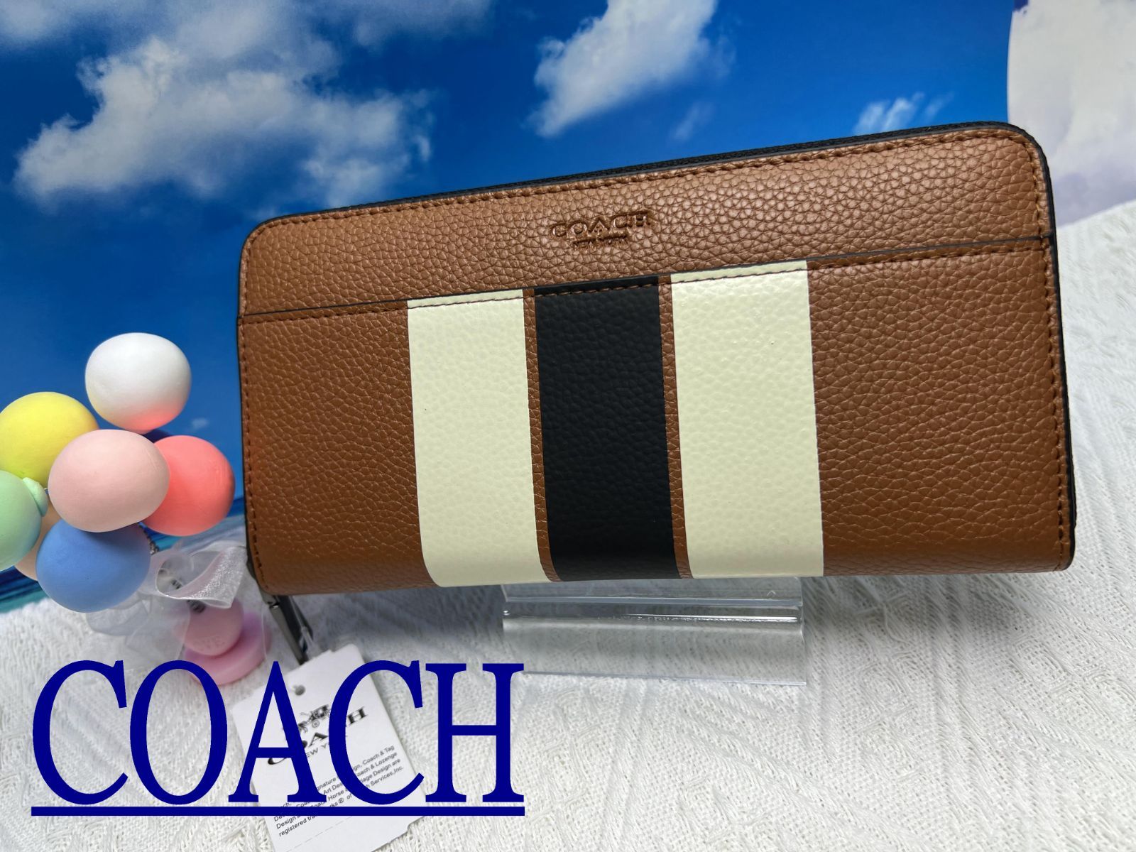 コーチ COACH 財布 長財布 アコーディオン ジップアラウンド ...