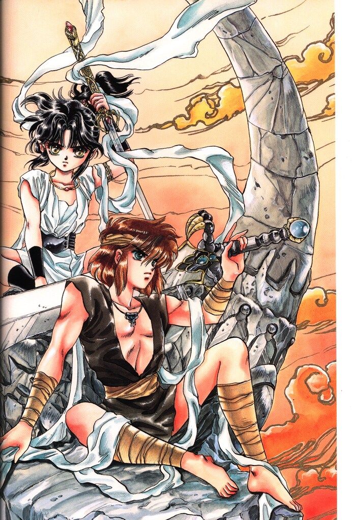 天魔劫火 聖伝イラスト集 新書館 CLAMP 天魔劫火 中古】アニメムック