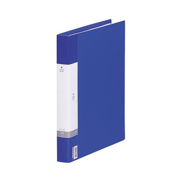 まとめ リヒトラブ リクエスト名刺帳 ポケット交換タイプ A4タテ 30穴 500カード ヨコ入れ 青 G8802-8 1冊 ×5セット