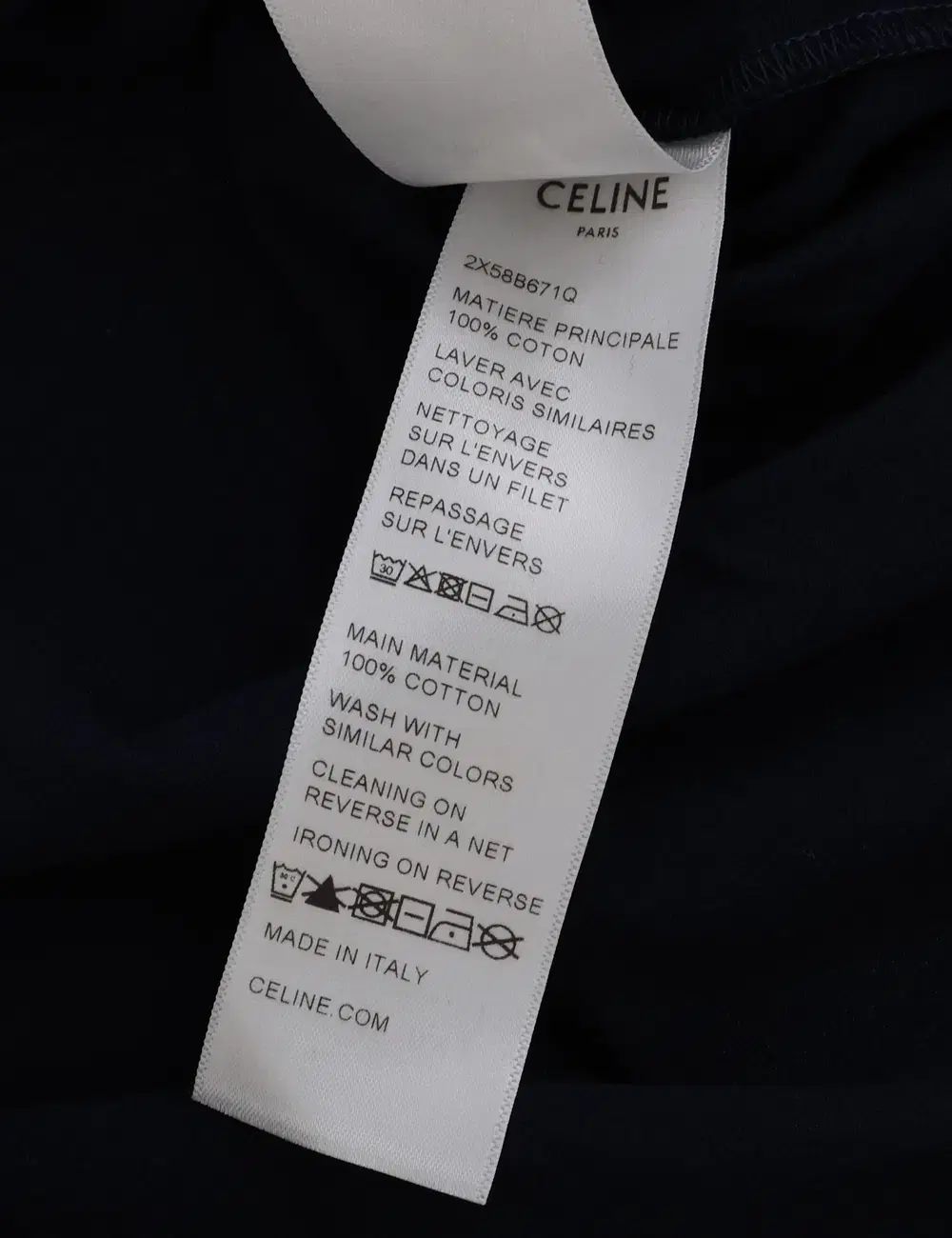 Celine(セリーヌ) トリオープ 半袖 Tシャツ ネイビー S