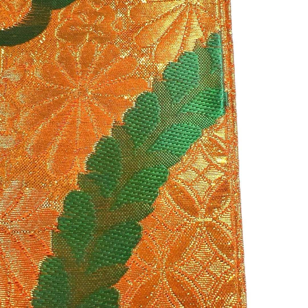 袋帯　菊花　市松模様　金糸　着物　103a o 新しいスタイル 袋帯 菊花 市松模様 金糸 着物 103a o 着物