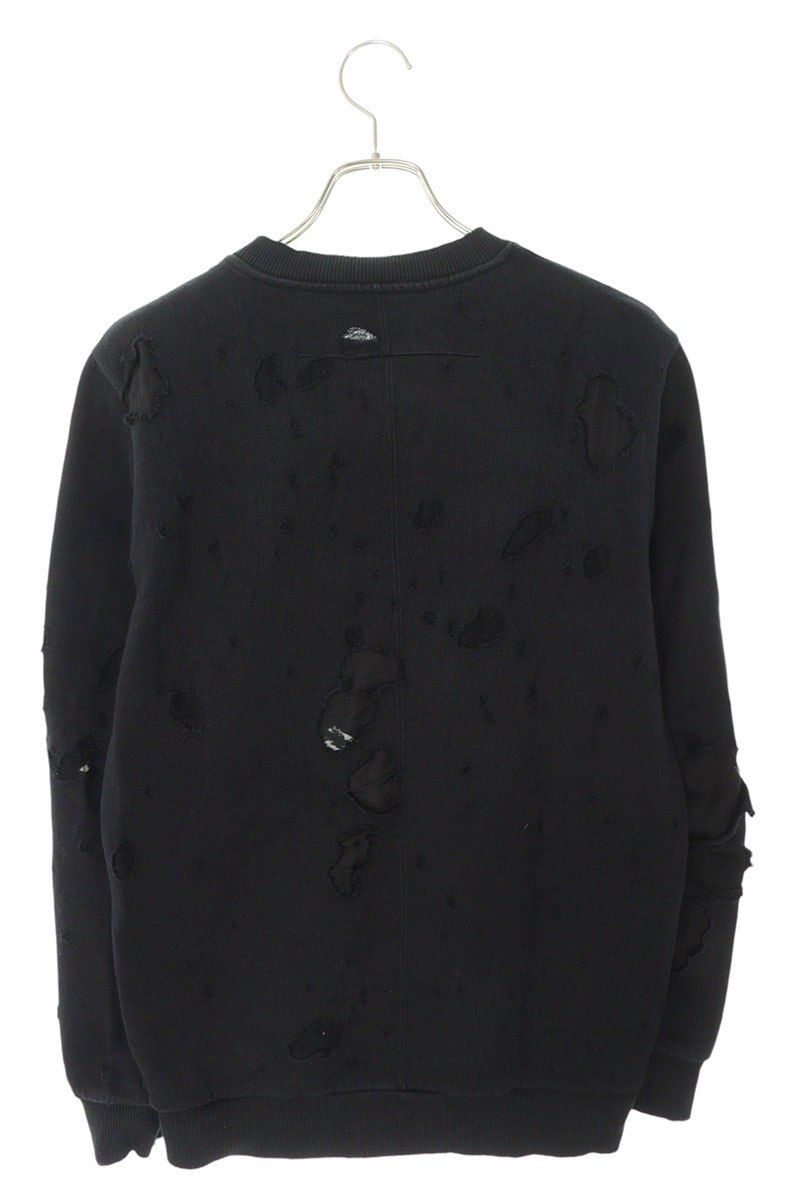 ジバンシィ 17F 7334 653 デストロイ加工ロゴプリントクルーネック  